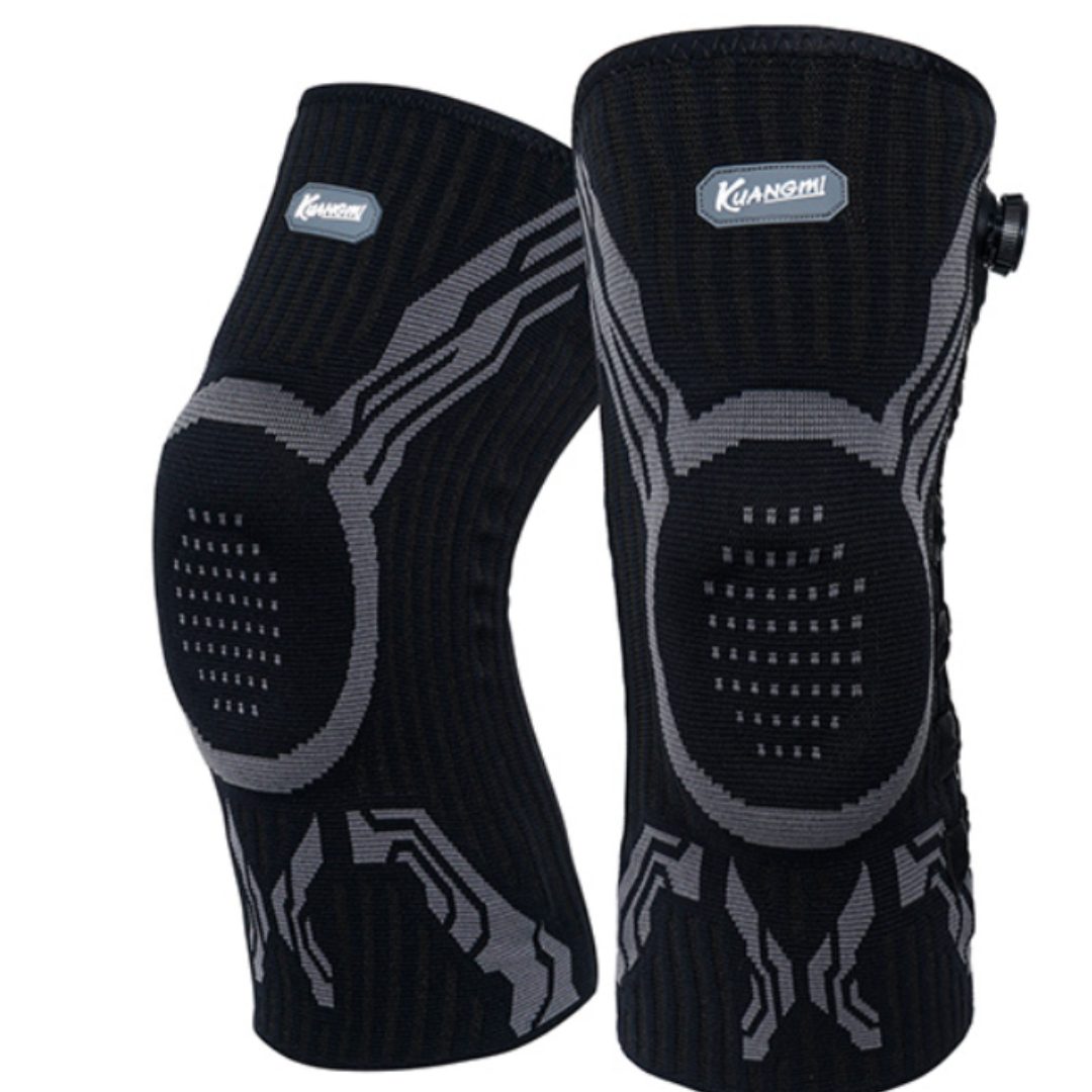 Compression Knee Brace with Stabilizers and Adjustable Fit